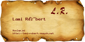 Lami Róbert névjegykártya
